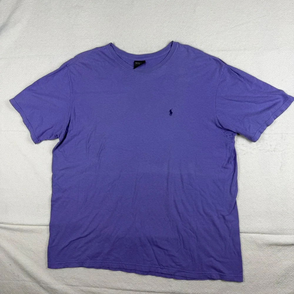 Polo Ralph Lauren Mens XL Purple Short Sleeve T-Shirt Cotton Pony Logo Crewneck